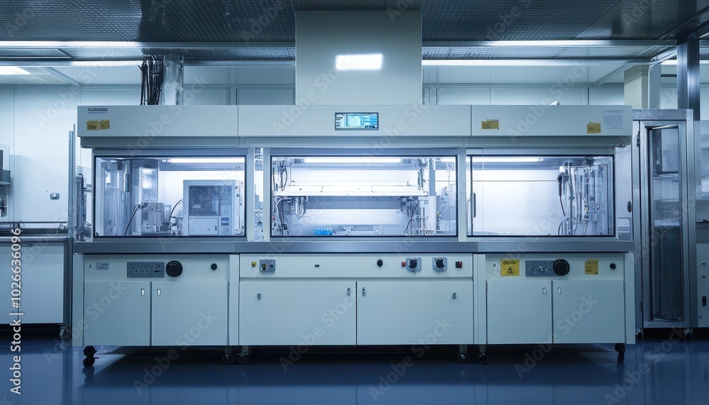 Chemical fume hood in a modern laboratory designed for safe experiments and research Chemical fume hood in a modern laboratory designed for safe experiments and research