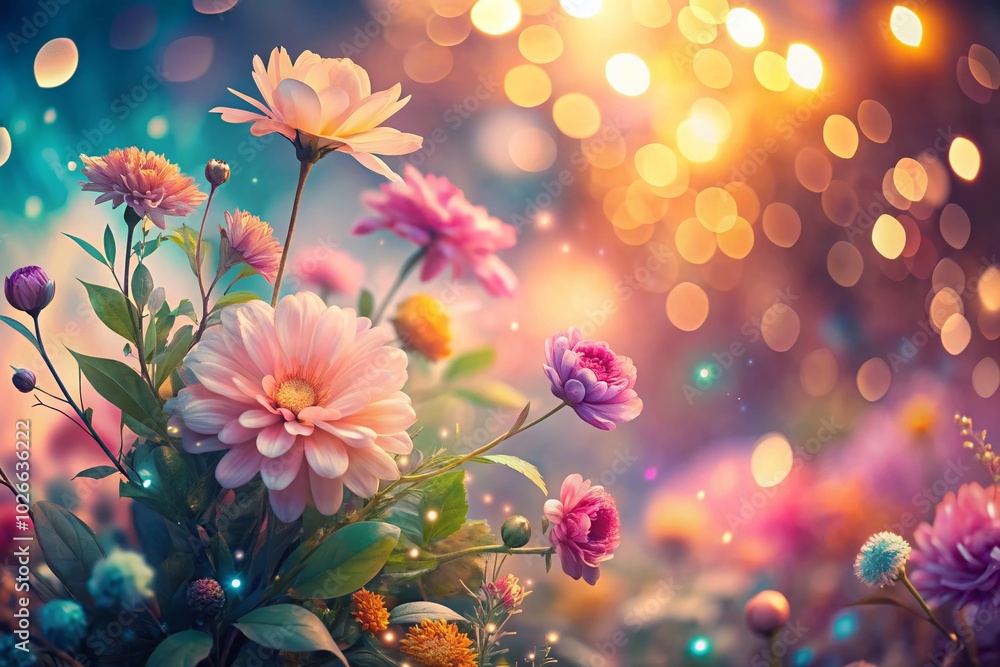 Enchanting Bokeh Background with Soft Floral Elements for Dreamy Portraits Enchanting Bokeh Background with Soft Floral Elements for Dreamy Portraits
