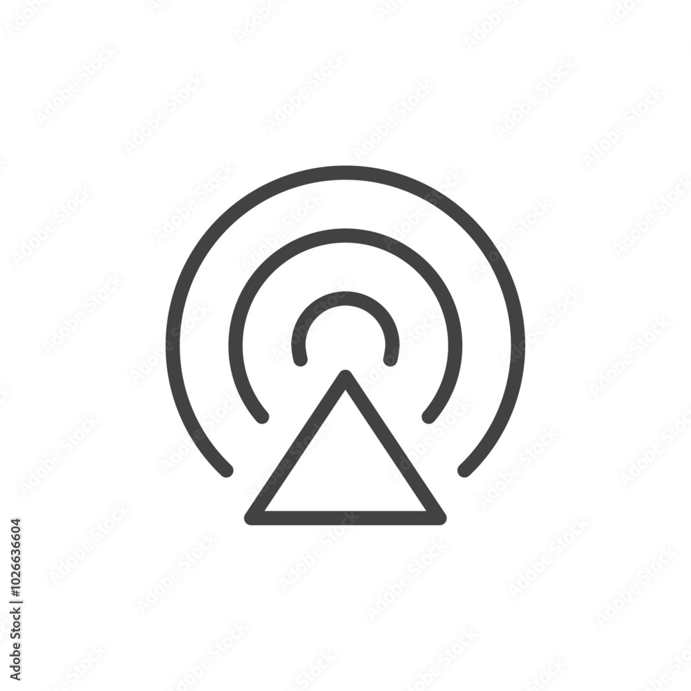 Podcast icon Thin outline art symbol Podcast icon Thin outline art symbol