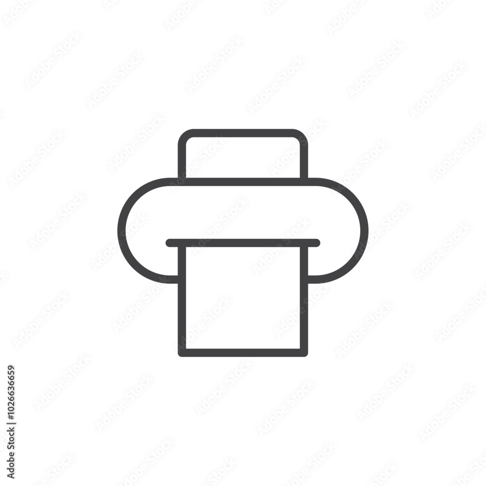 Printer icon Thin outline art symbol Printer icon Thin outline art symbol