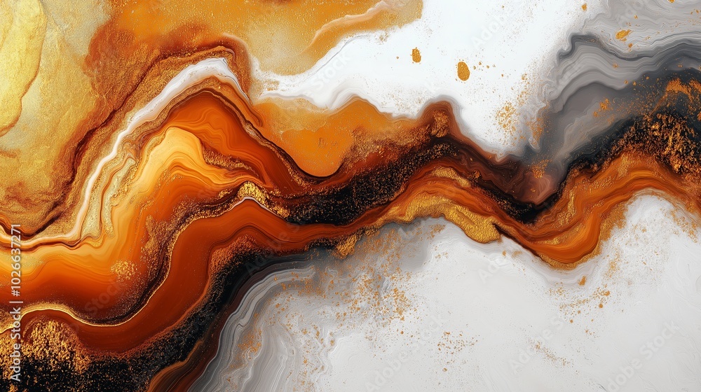 Abstract background featuring salted caramel tones blended with gold and white patterns, creating a luxurious texture Abstract background featuring salted caramel tones blended with gold and white patterns, creating a luxurious texture