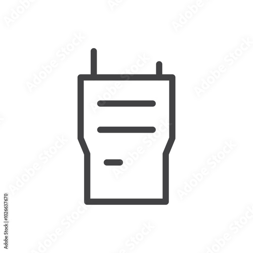 Walkie Talkie icon Thin outline art symbol