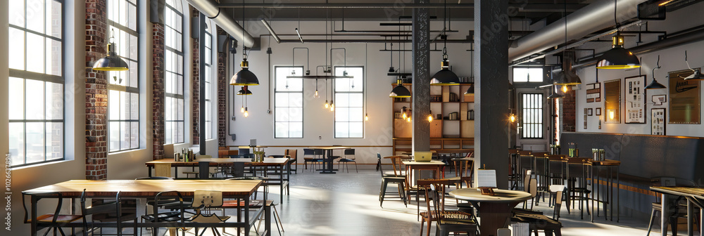 custom made wallpaper toronto digitalIndustrial-Chic University: An urban-inspired, edgy space with exposed brick, Edison bulbs, and metal accents.