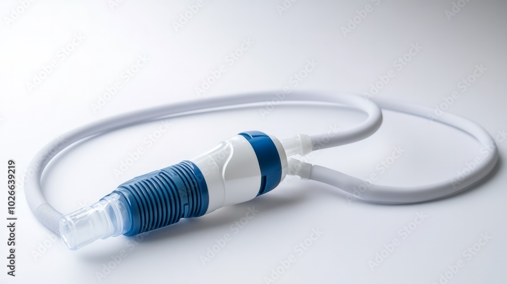 Aqua-Pulse Skincare Device: Close-up of a sleek, modern skincare device with a blue and white design, showcasing its elegant form and advanced technology. Aqua-Pulse Skincare Device: Close-up of a sleek, modern skincare device with a blue and white design, showcasing its elegant form and advanced technology.