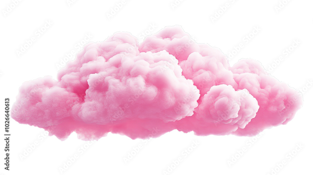 A fluffy pink cloud floats serenely against a clear white background, invoking feelings of tranquility, softness, and the gentle beauty of nature's wonders. A fluffy pink cloud floats serenely against a clear white background, invoking feelings of tranquility, softness, and the gentle beauty of nature's wonders.