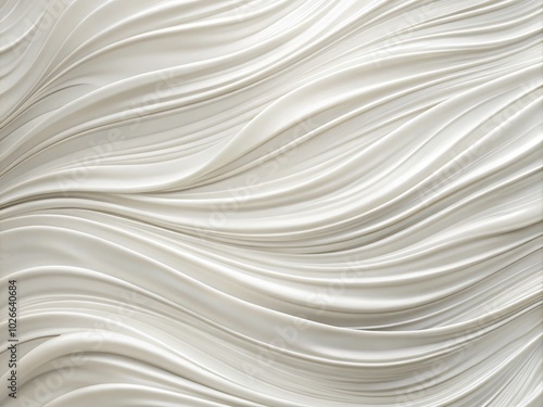 White textured surface with smooth waves ideal for interior design applications. Generative AI