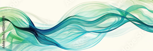 Subtle Swirls of School: An abstract design in soft shades of blue and green, featuring swirling lines that evoke a sense of movement and learning.