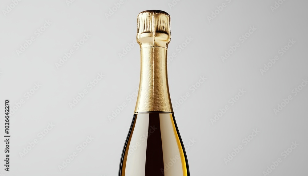 Elegant champagne bottle mockup ready for celebrating special moments Elegant champagne bottle mockup ready for celebrating special moments