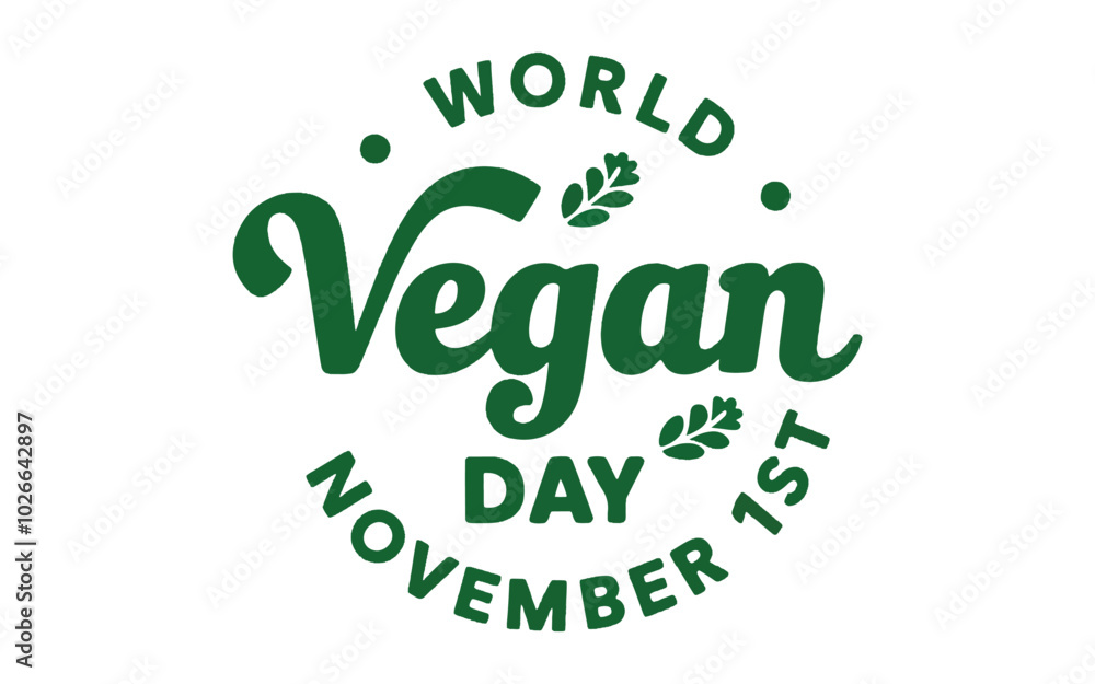 Fototapeta premium world vegan day vector illustration