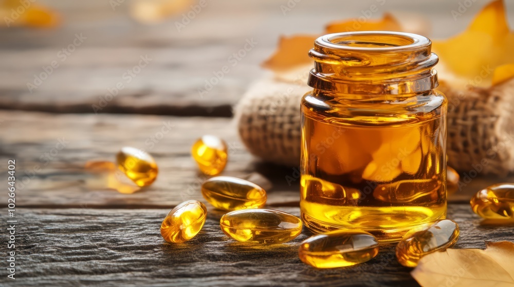 Vitamin E oil in dark amber glass bottle, antioxidant for anti-aging care Vitamin E oil in dark amber glass bottle, antioxidant for anti-aging care