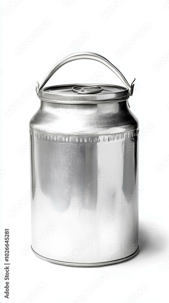 Aluminium milk can isolated on white background Aluminium milk can isolated on white background