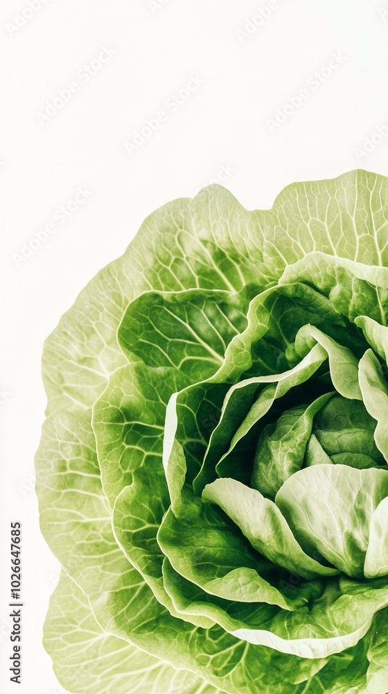 Fototapeta premium Green butterhead lettuce cabbage isolated on white backgroundGreen butterhead lettuce cabbage isolated on white backgroundGreen butterhead lettuce cabbage isolated on white backgroundGreen butterhead 
