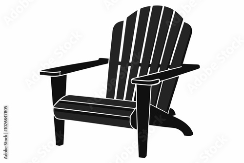 Adirondack chair, Chair silhouette, Beach Summer Adirondack chair