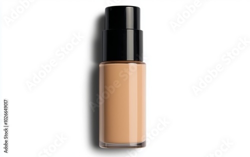 Wallpaper Mural Bottle of liquid foundation with a matte finish, the cap slightly removed, placed on a white background Torontodigital.ca