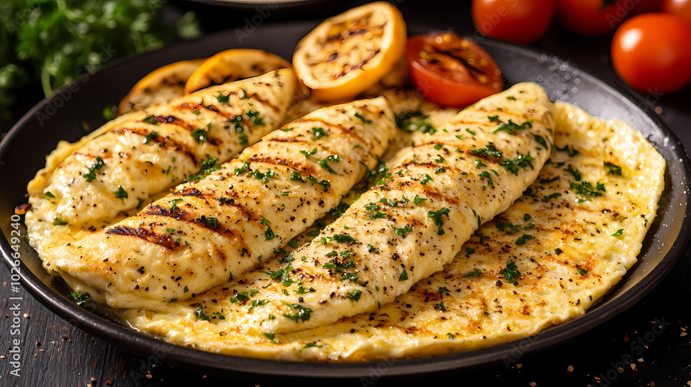 Grilled chicken and vegetables meal on a plate with a variety of food elements, including bread and cheese Grilled chicken and vegetables meal on a plate with a variety of food elements, including bread and cheese