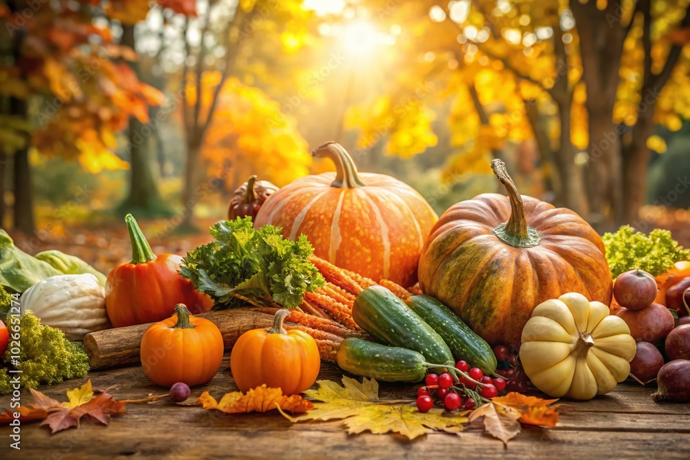 Fresh Harvest Autumn Vegetables in a Rustic Setting for Candid Photography Fresh Harvest Autumn Vegetables in a Rustic Setting for Candid Photography