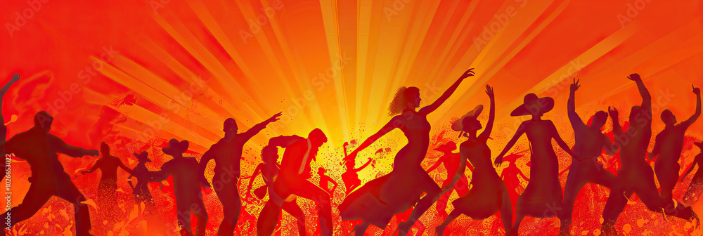 Latin Sizzle: A vibrant red and orange background, celebrating the passion and rhythm of Latin music. Latin Sizzle: A vibrant red and orange background, celebrating the passion and rhythm of Latin music.