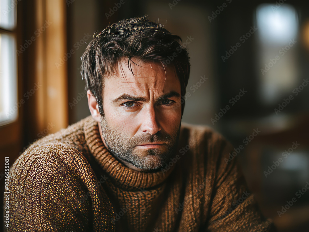 Fototapeta premium Caucasian Man with Soft Beard