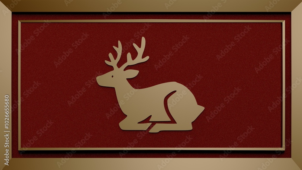 Christmas card with a reindeer design Christmas card with a reindeer design