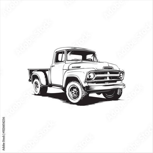 Art & truck with trailer