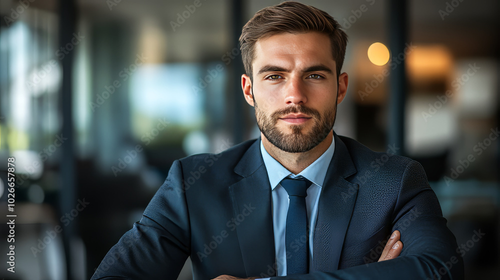 Confident Businessman in Office Confident Businessman in Office