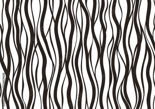 Coloring page of striped waves. Modern illustration.