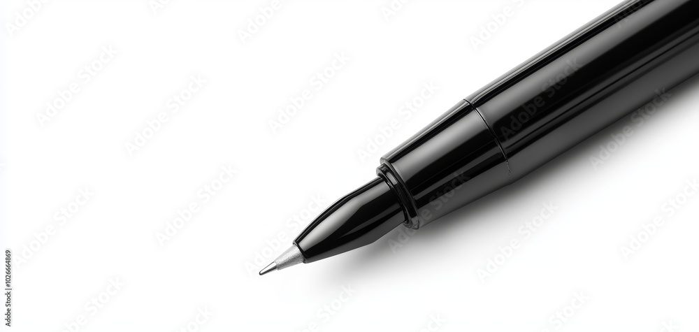 Slim eyeliner pen with a sharp tip, positioned diagonally on a white background, emphasizing precision Slim eyeliner pen with a sharp tip, positioned diagonally on a white background, emphasizing precision