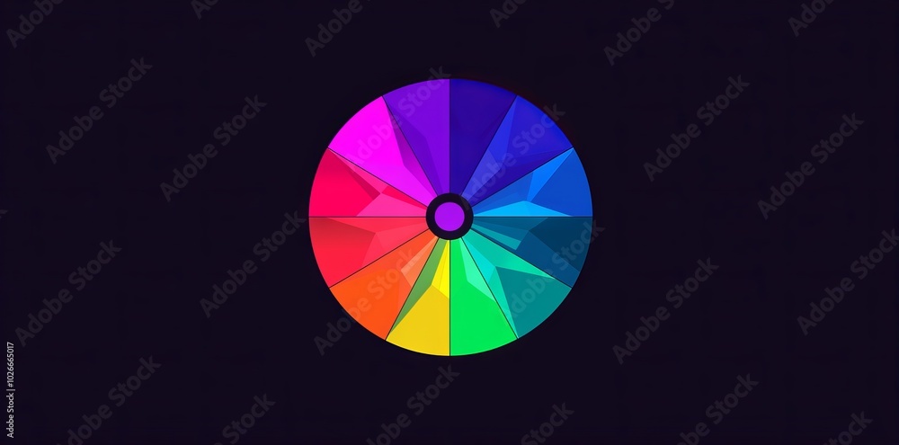 Obraz premium Swatches fan with vibrant color spectrum. A variety of swatches are displayed on the fan to choose wallpaper color or background.