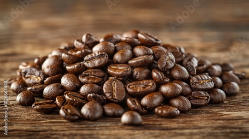 Roasted beans on table