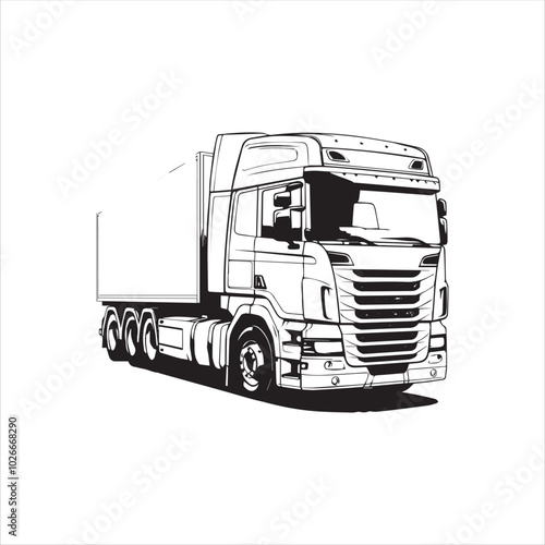 truck isolated on white background