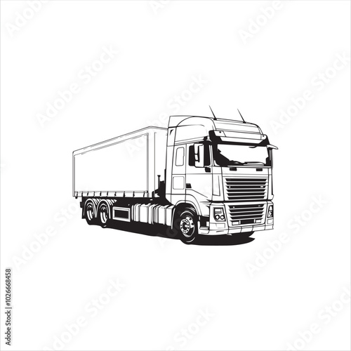 truck isolated on white background