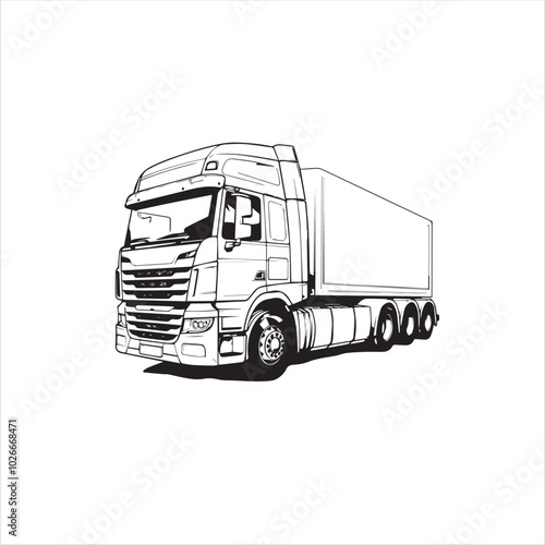 truck isolated on white background