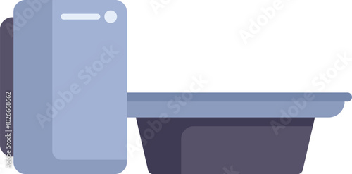 Modern medical equipment generating tomography scan, healthcare and disease treatment concept