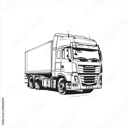 truck isolated on white background