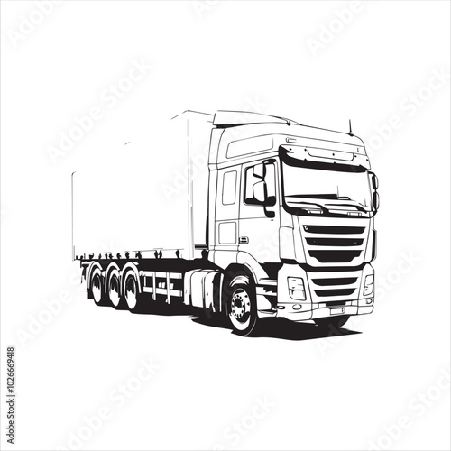 truck isolated on white background