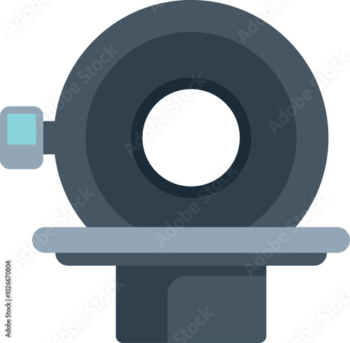 Modern medical equipment performing magnetic resonance imaging procedure