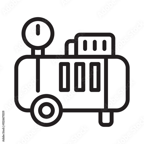 air compressor outline icons