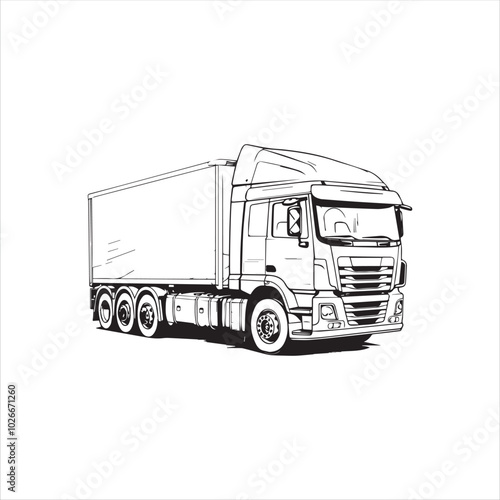 truck isolated on white background