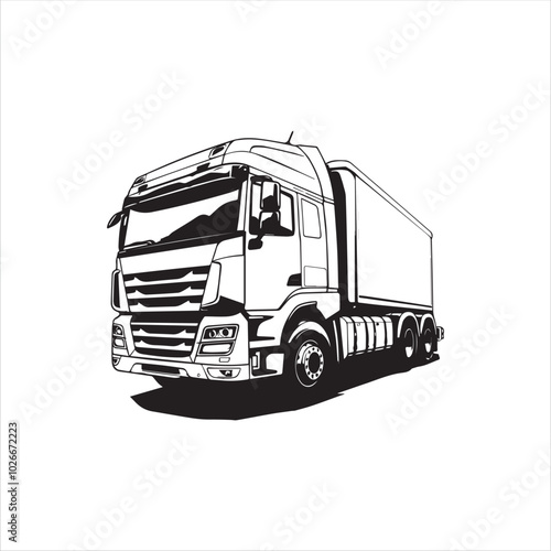 truck isolated on white background
