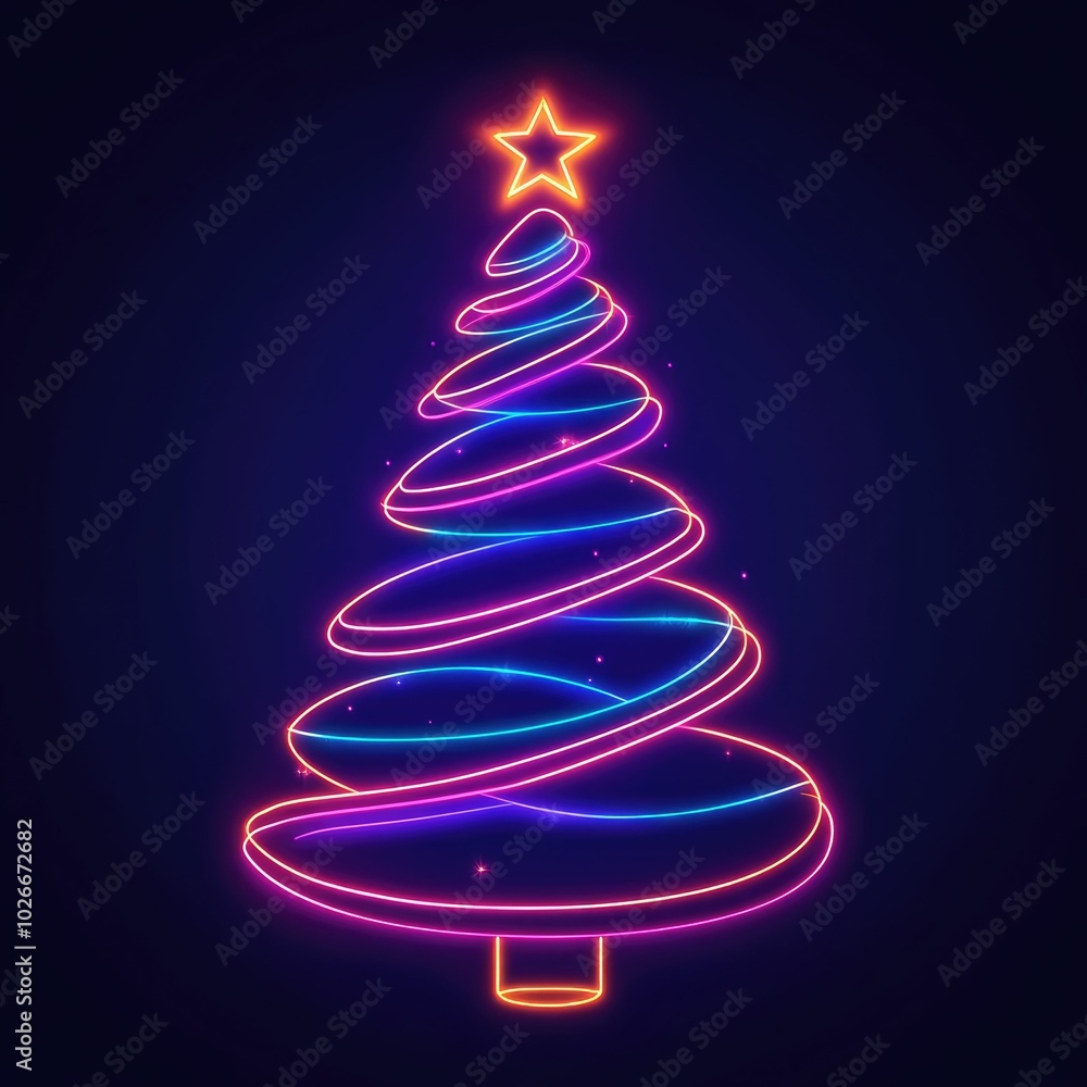 neon red Christmas tree colorful Christmas tree neon red Christmas tree colorful Christmas tree