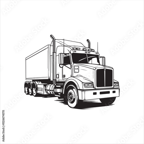 truck isolated on white background