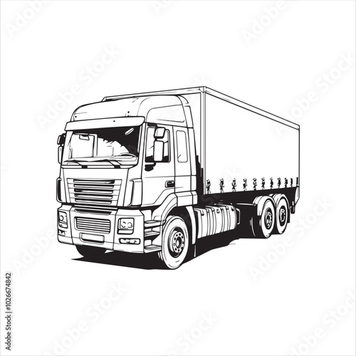 truck isolated on white