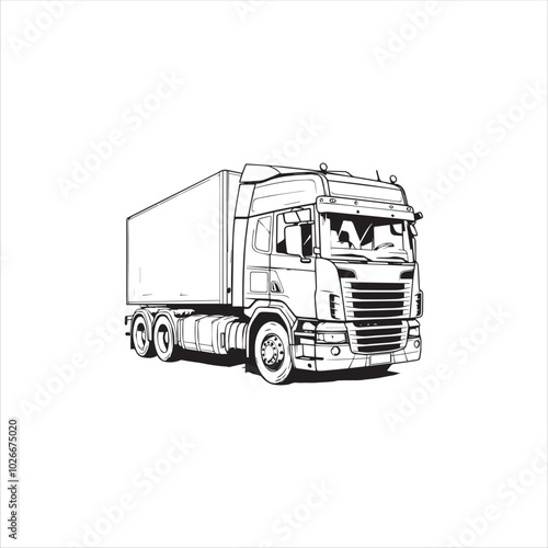 truck isolated on white