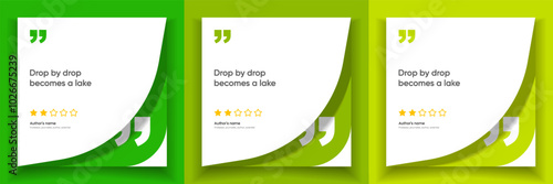 3D bubble testimonial banner, quote, infographic. Social media post template designs for quotes. Empty speech bubbles, quote bubbles and text box. Vector Illustration EPS10.