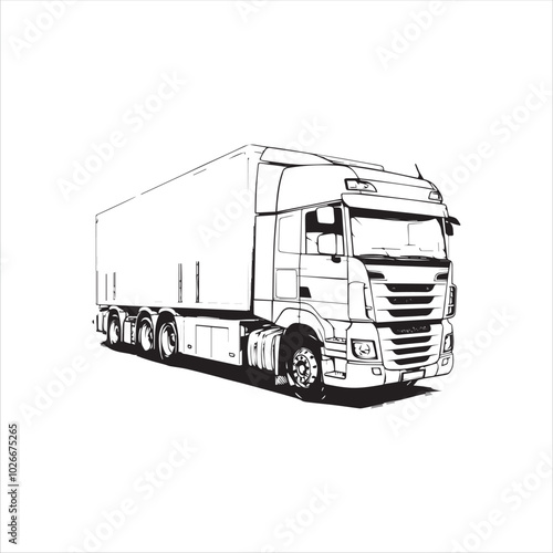 truck isolated on white