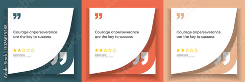 3D bubble testimonial banner, quote, infographic. Social media post template designs for quotes. Empty speech bubbles, quote bubbles and text box. Vector Illustration EPS10.