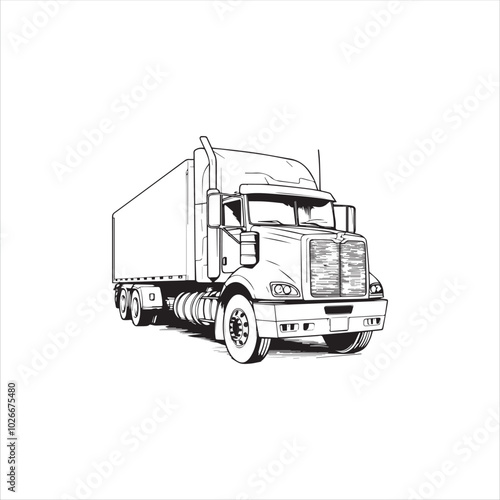 truck isolated on white