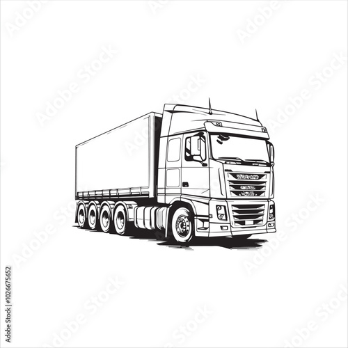 truck isolated on white