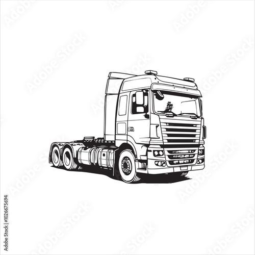 truck isolated on white