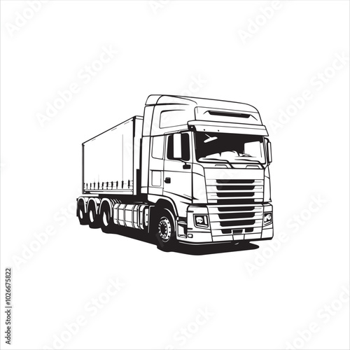 truck isolated on white